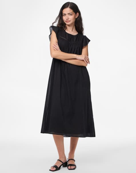 Vestido midi negro de Pieces - view 1