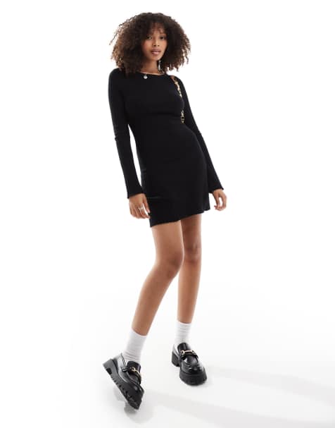 Vestido midi negro de punto de Cotton On - view 1