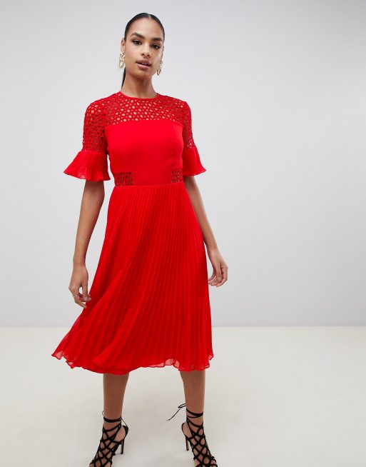 Vestido midi best sale plisado asos