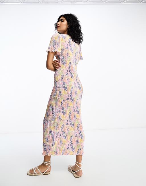 Vestido midi plisado online asos