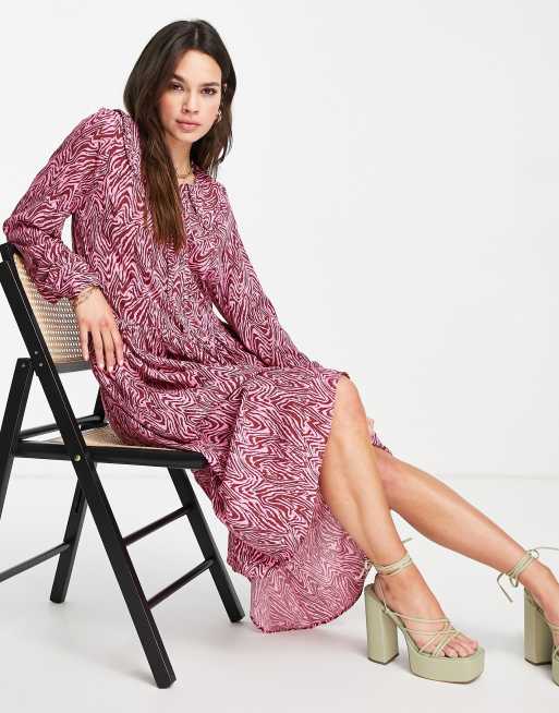 Vestido midi rosa estampado Sweety de Y.A.S