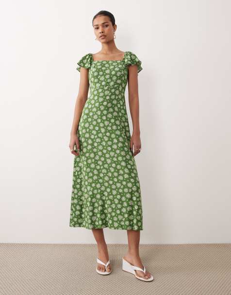 Vestido midi verde con estampado Elsie de Nobody's Child - view 1