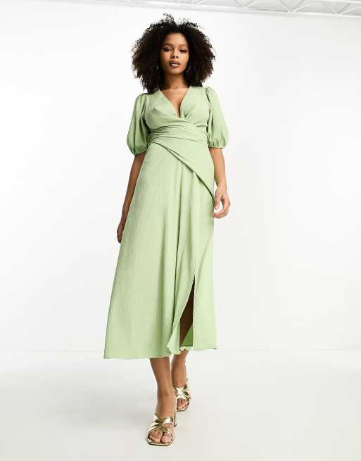 Vestido midi verde store menta