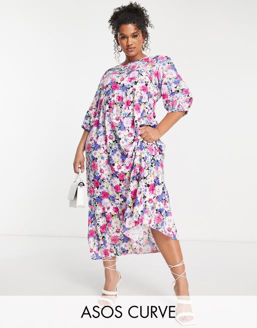 Vestido multicolor con estampado floral y bolsillos Rachel de Nobody's Child Plus