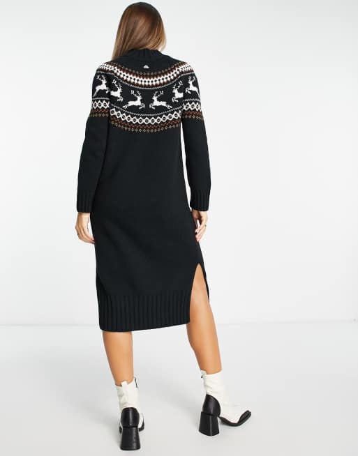Vestido negro con cuello alto de punto Kingsbury de Barbour | ASOS