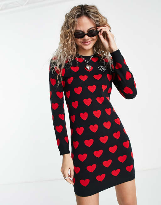 Vestido negro con de de punto de Love Moschino | ASOS