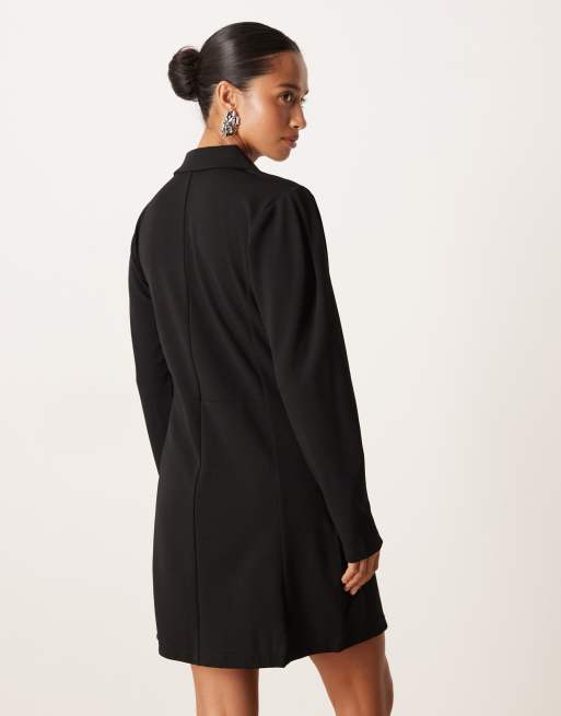Vestido negro de estilo americana de JDY Petite, 4 de 4