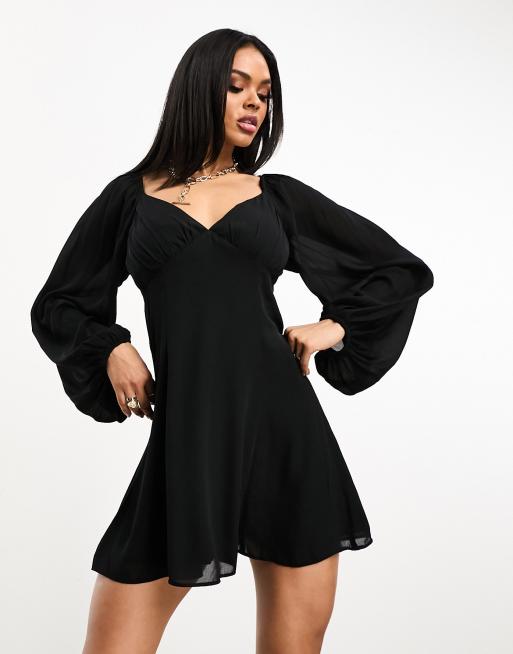 Vestido negro de manga larga de Abercrombie & Fitch, 2 de 4