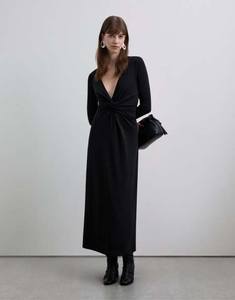 Vestido negro de punto interlock de Scalpers - view 1