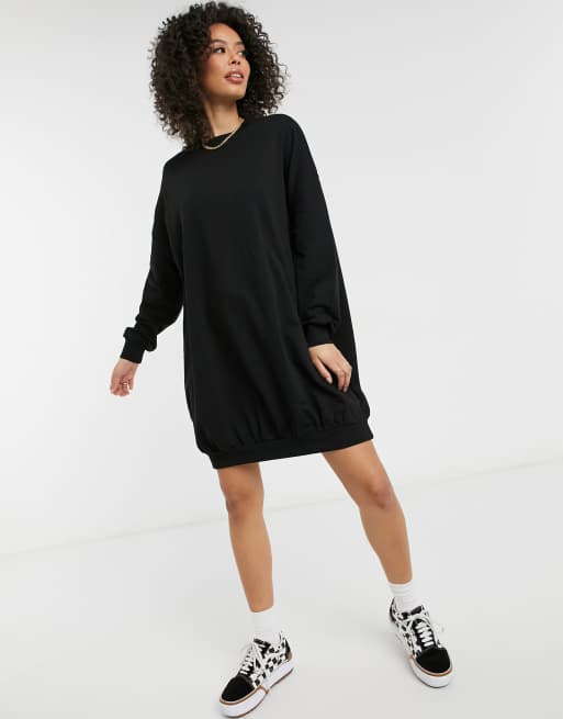Vestido negro estilo sudadera extragrande de ASOS DESIGN Tall ASOS