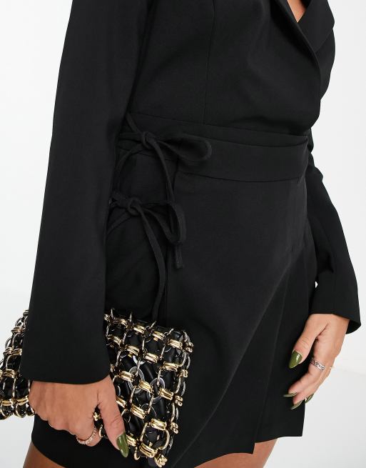 Vestido negro plisado estilo americana de Topshop, 3 de 4