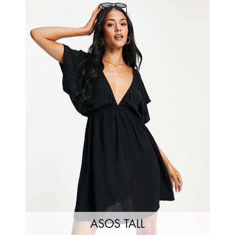 Vestido best sale negro playero