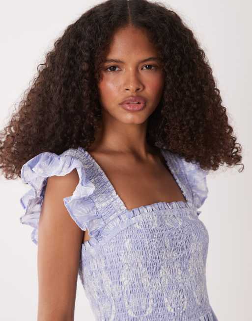 Vestido playero midi azul marino con estampado floral de Accessorize, 3 de 4