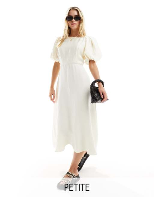 Vestido semilargo color crema Zora de Nobody's Child Petite