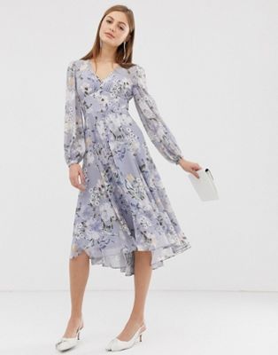 forever new petite floral printed tea dress in floral print
