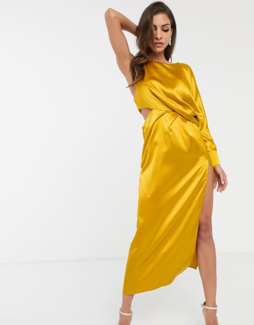Vestido semilargo de una manga de ASOS DESIGN, 4 de 4