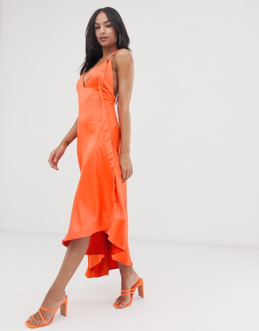 Vestido satinado asos shop