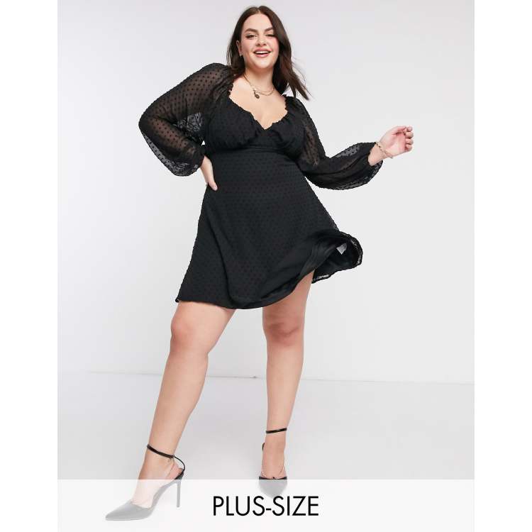 Pantalones de plumeti transparente en negro de Missguided