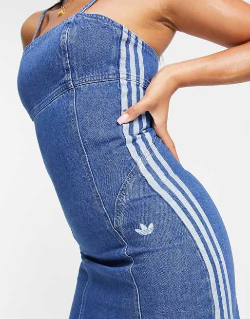 Vestido vaquero ajustado adicolor Contempo de adidas Originals