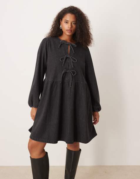 Vestido vaquero corto negro Eden de Nobody's Child Plus - view 1
