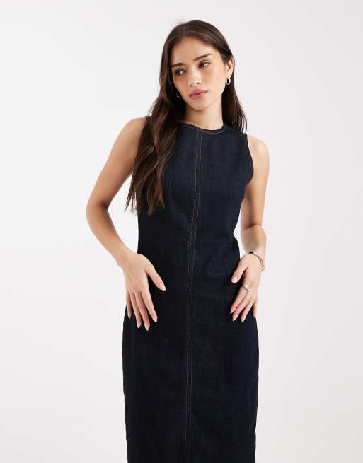 Vestido vaquero midi azul de corte recto de Levi's, 2 de 4