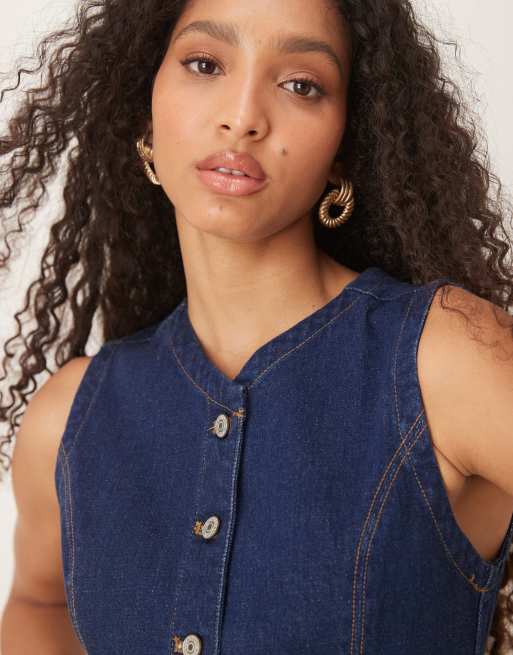 Ropa Vaquera Vestidos Vaqueros Sin Mangas Vestido Vaquero Midi