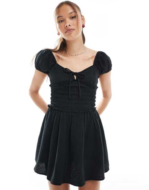 Vestido veraniego corto negro con espalda abierta Charlie de Cotton On - view 1