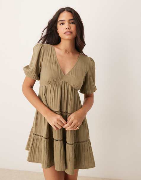 Vestido veraniego corto verde escalonado de Iisla & Bird - view 1