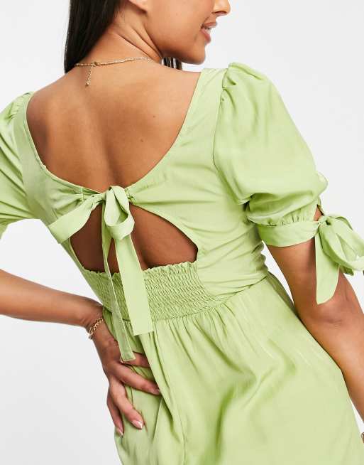 Vestido veraniego midi verde de The Frolic , 3 de 4