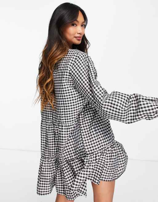 Vestido veraniego playero corto a cuadros vichy exclusivo de Esmée