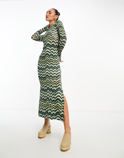 Vestido verde con cordones en la espalda de Scalpers