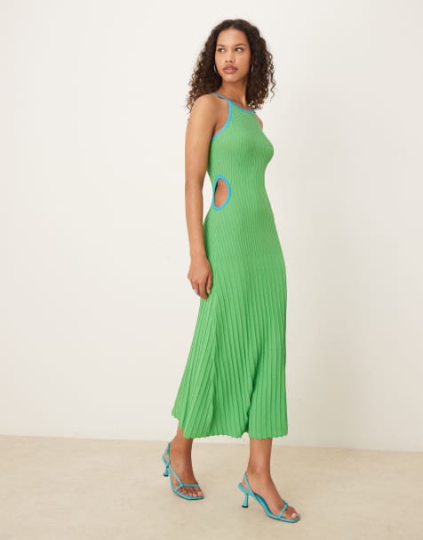 Vestido verde de punto calado de Scalpers - view 1