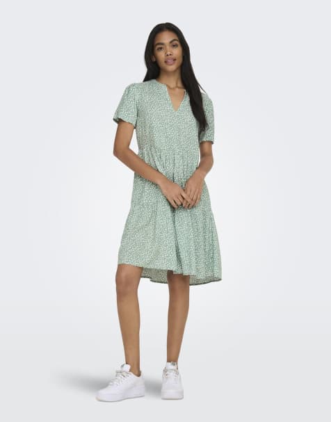 Vestido verde porcelana de ONLY - view 1