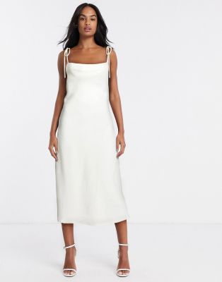 cream slip dress