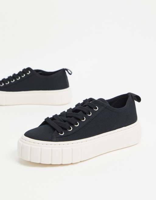 Victoria flatform cupsole trainers in black