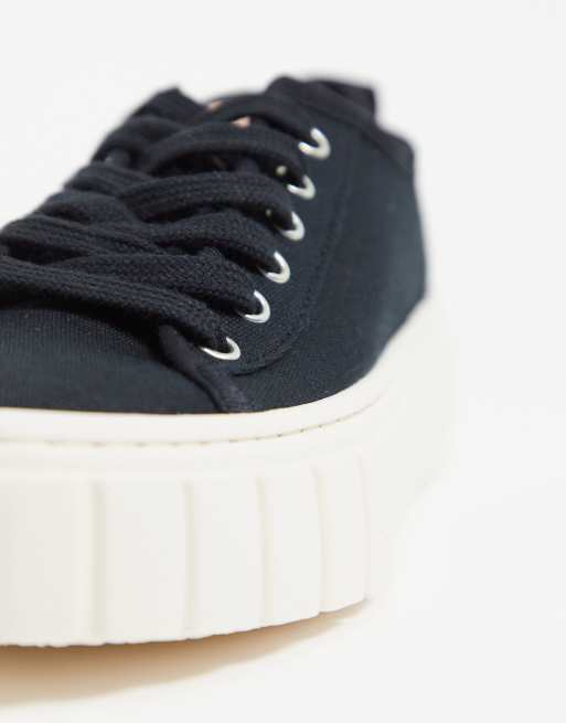 Victoria - Sneakers flatform cupsole nere, 2 di 4