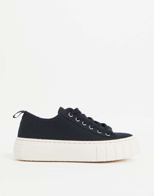 Victoria - Sneakers flatform cupsole nere, 4 di 4