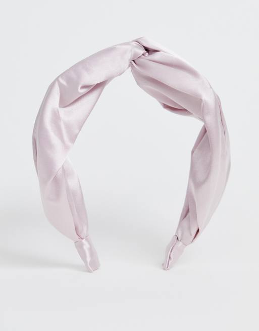 Vidt pandebånd med snoning foran i lyserød fra ASOS DESIGN, 4 af 4