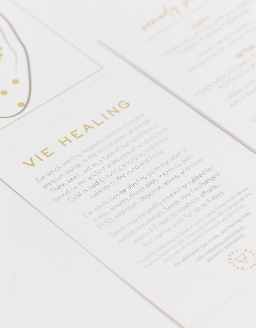 VIE HEALING - Reflexology Compression - 24k gouden oorzaadjes, 4 van 4