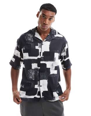 Viggo - Chemise décontractée à imprimé color block-Multicolore