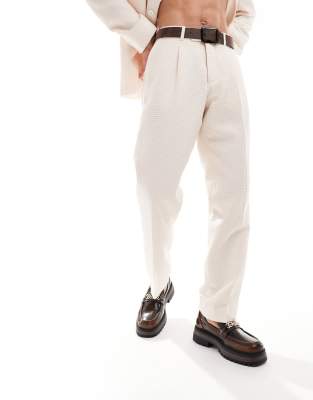 Viggo Viggo elanga oversized suit trousers in stone-Neutral