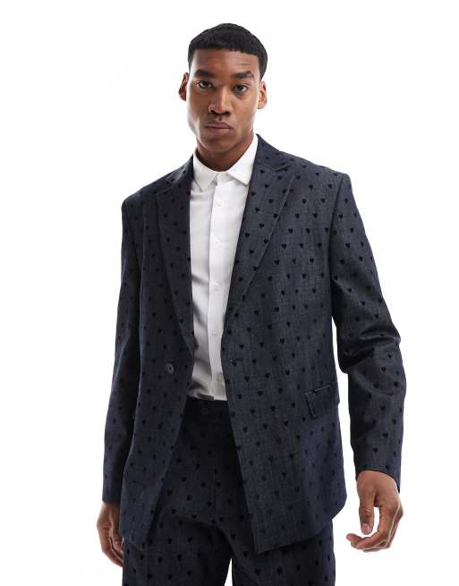 Viggo Eriksen suit jacket in denim heart (part of a set)