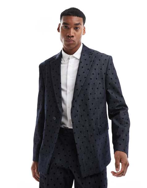 Viggo eriksen suit jacket in in denim heart co-ord - view 1
