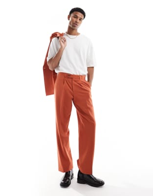 Lavoir suit pants in burnt orange - part of a set