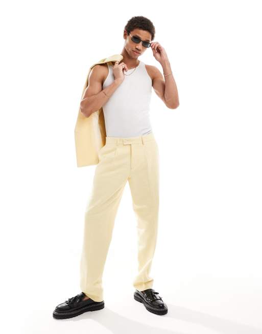 Viggo - Lisandro - Pantalon de costume oversize - Jaune citron