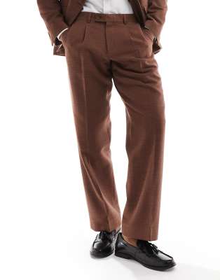 lisandro suit pants in dark brown - part of a set