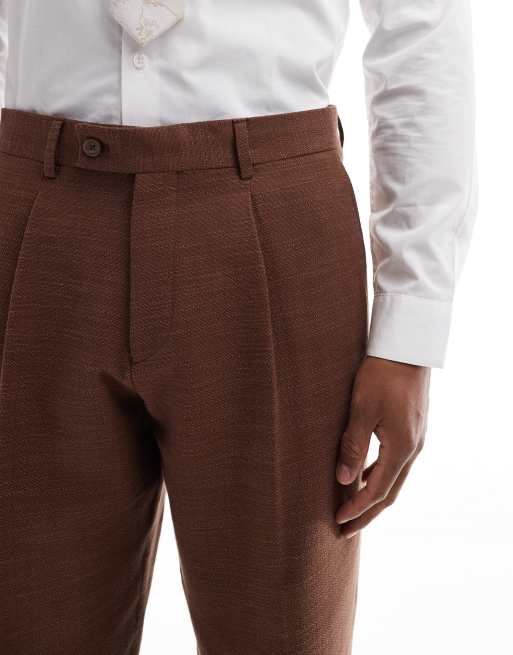 Viggo lisandro suit pants in dark brown - part of a set | ASOS