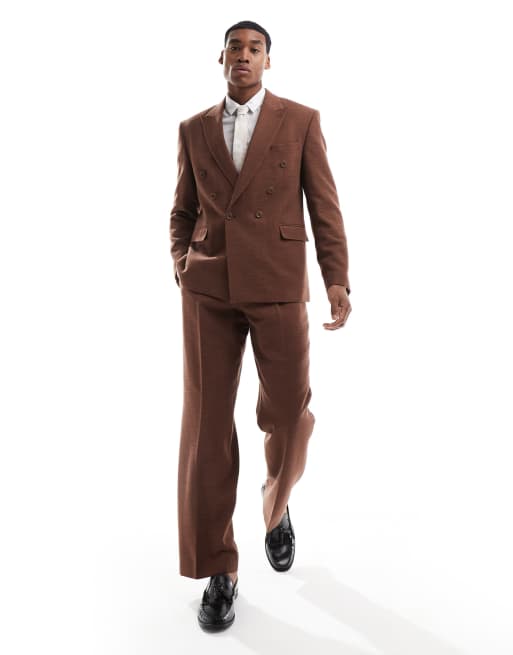 Viggo lisandro suit trousers in dark brown co-ord ASOS