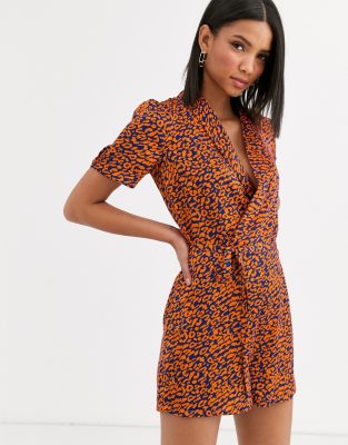 next animal print playsuit