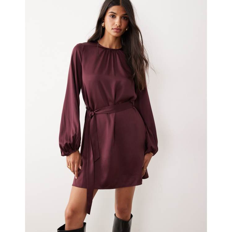 wine satin mini dress Azazie Wine Corset Mermaid Short Homecoming Dresses Lace Up Satin Sweetheart